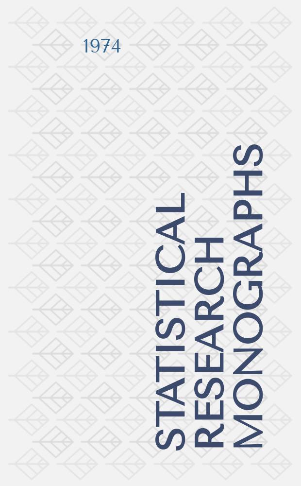 Statistical research monographs : Spons. jointly by the Inst. of mathematical statistics and the Univ. of Chicago. Vol.4 : The analysis of frequency data