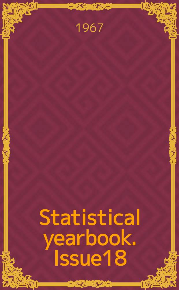 Statistical yearbook. Issue18 : 1966