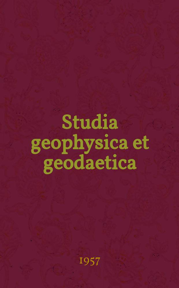 Studia geophysica et geodaetica