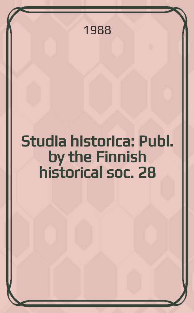 Studia historica : Publ. by the Finnish historical soc. 28 : People and production in late precolonial Tanzania