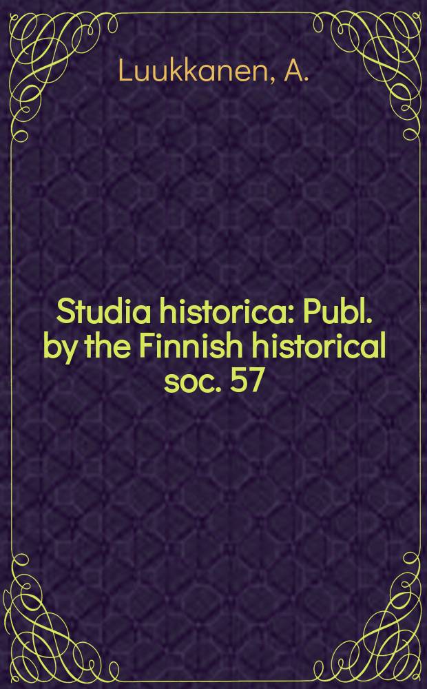 Studia historica : Publ. by the Finnish historical soc. 57 : The religious policy of the Stalinist state
