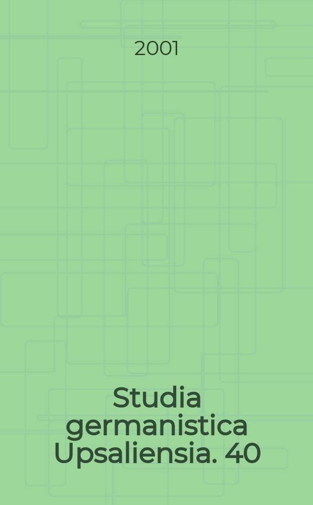 Studia germanistica Upsaliensia. 40 : "Ob ich ein ritter wære"