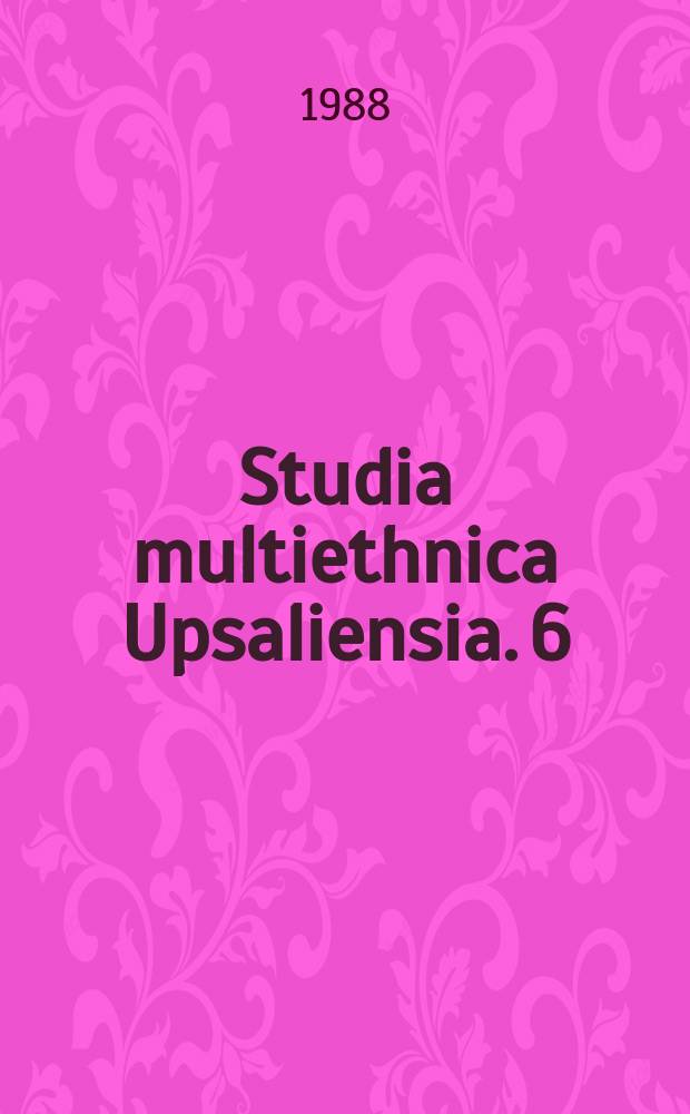 Studia multiethnica Upsaliensia. 6 : Judiskt liv i Norden