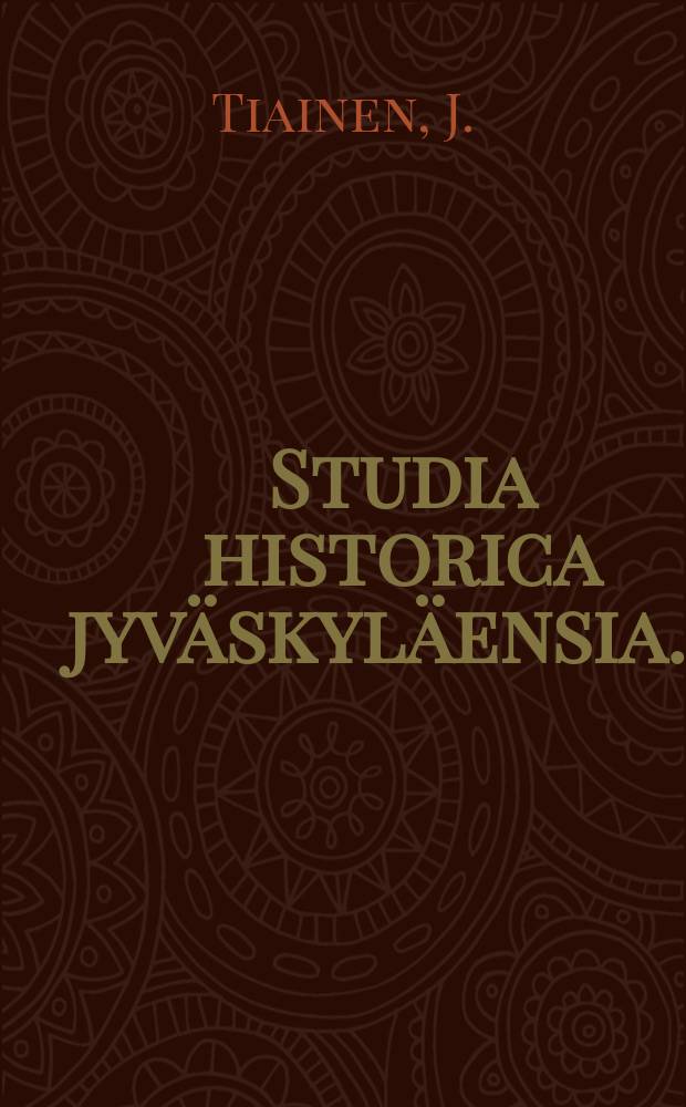 Studia historica jyväskyläensia. 8 : Napoleon und des napoleonische Frankreich in der öffentlichen Diskussion des dritten Deutschland 1797-1806