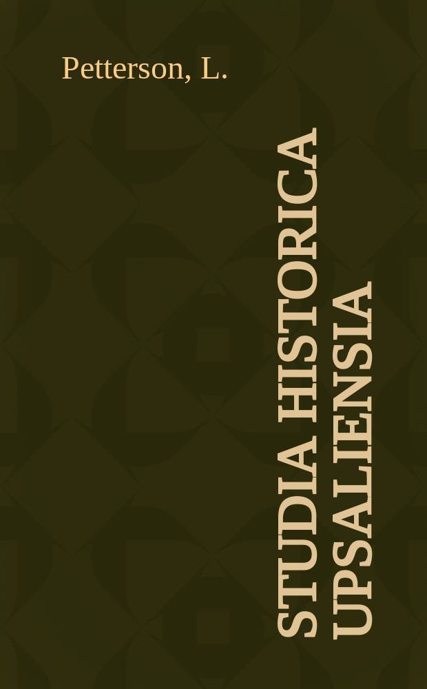 Studia historica Upsaliensia : Utg. av Historiska inst. vid Uppsala univ : Frihet, jämlikhet, egendom ...