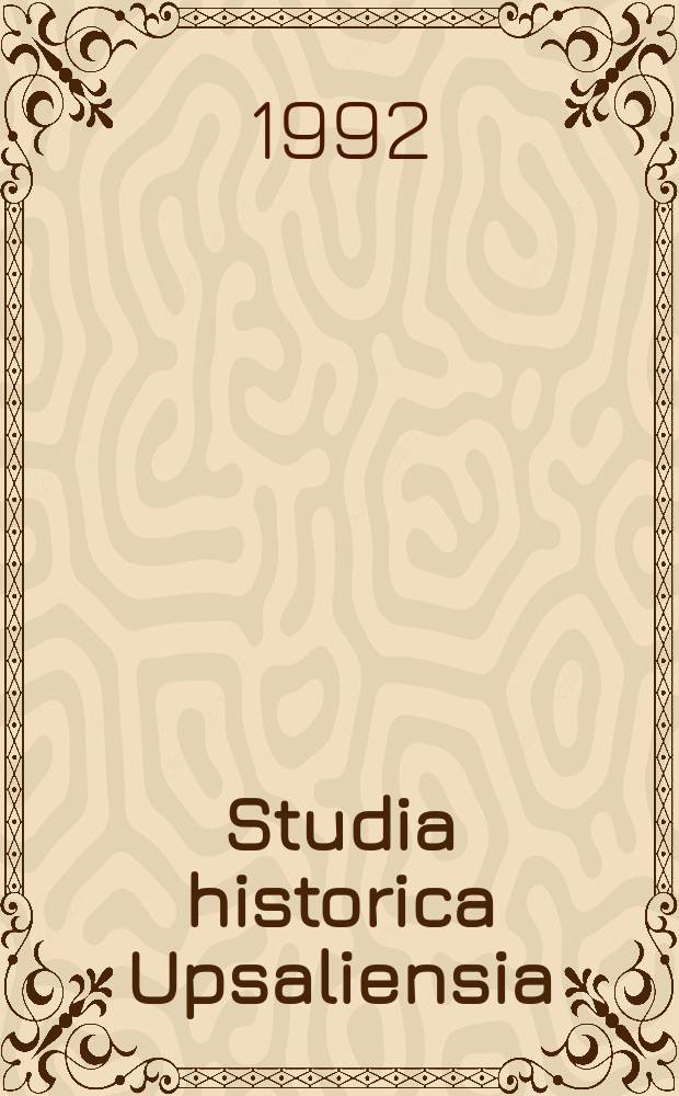 Studia historica Upsaliensia : Utg. av Historiska inst. vid Uppsala univ : Statens, godsens eller böndernas socknar?