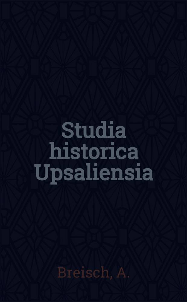 Studia historica Upsaliensia : Utg. av Historiska inst. vid Uppsala univ : Frid och fredlöshet
