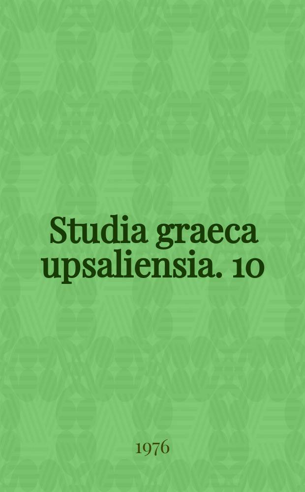 Studia graeca upsaliensia. 10 : Om Filostratos och hans Apollonios. - biografi