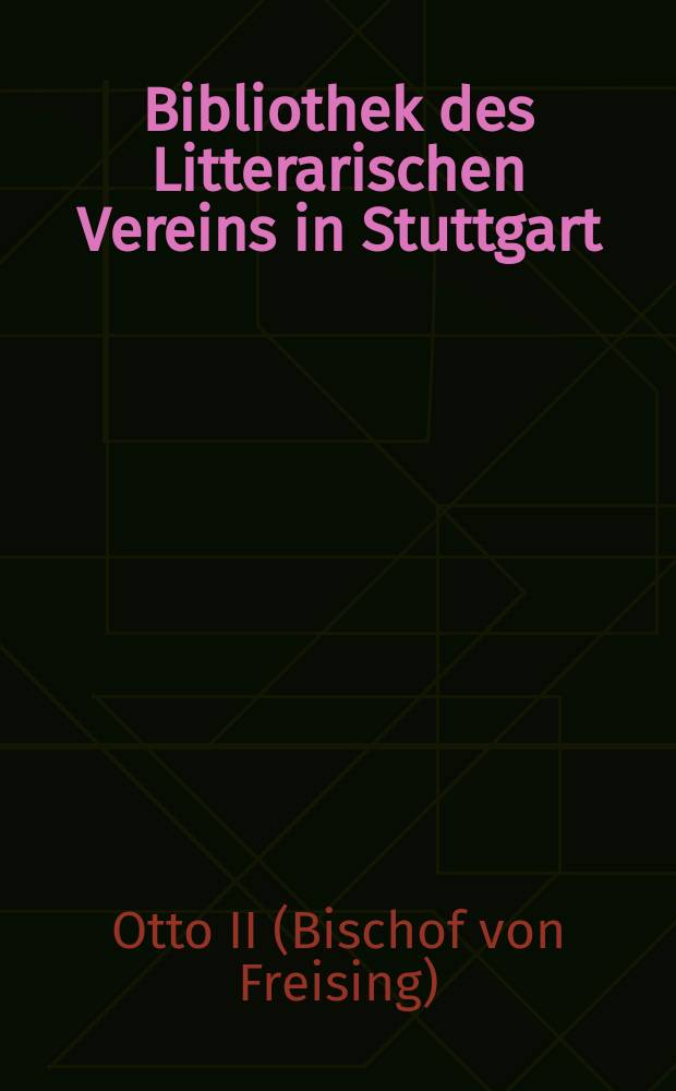 Bibliothek des Litterarischen Vereins in Stuttgart : Der Laubacher Barlaam