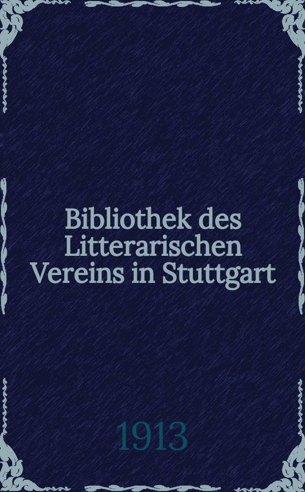 Bibliothek des Litterarischen Vereins in Stuttgart : Gedichte