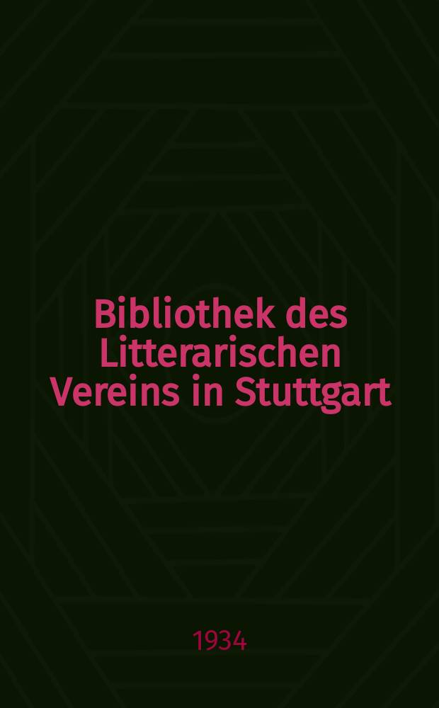 Bibliothek des Litterarischen Vereins in Stuttgart : Das Rheinische Marienlob