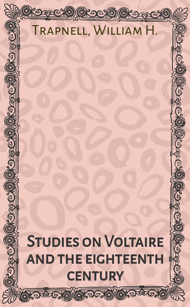 Studies on Voltaire and the eighteenth century : Voltaire and the Eucharist