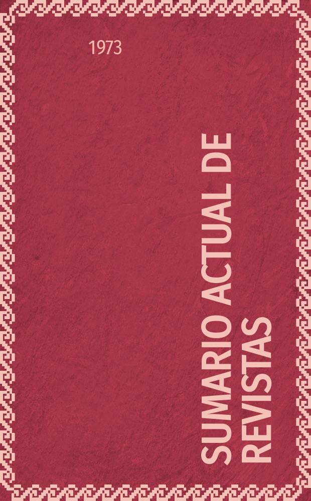 Sumario actual de revistas