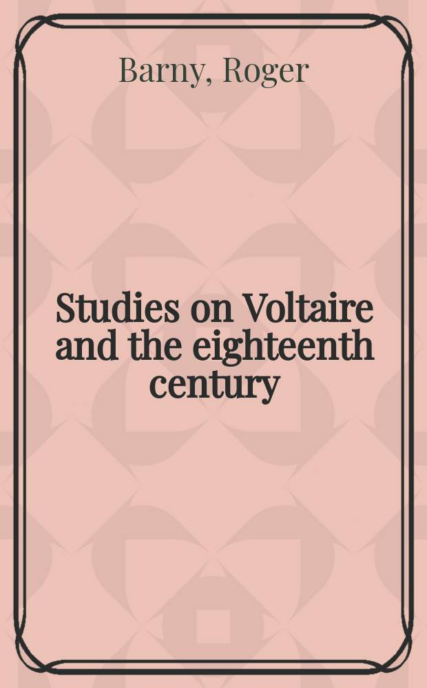 Studies on Voltaire and the eighteenth century : Rousseau dans la Révolution