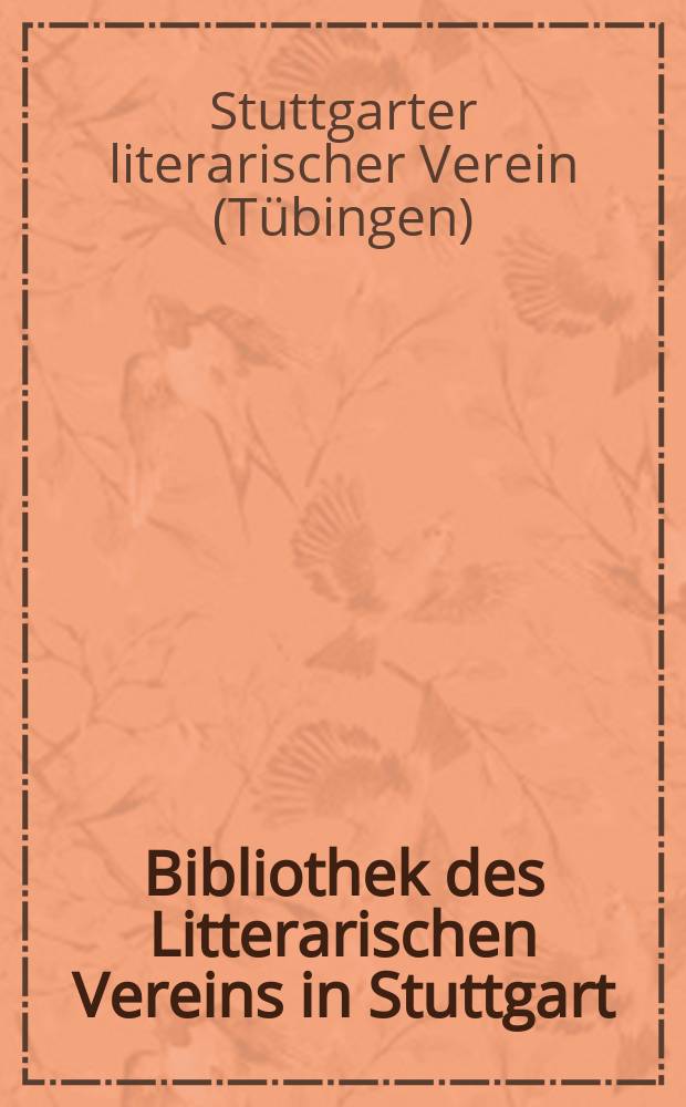 Bibliothek des Litterarischen Vereins in Stuttgart