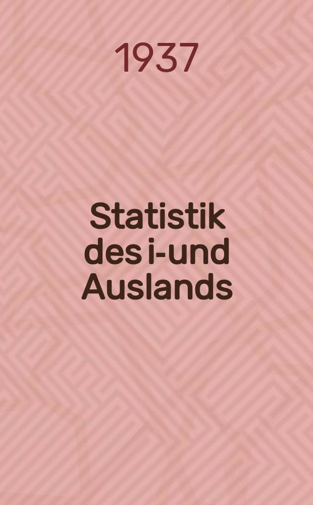 Statistik des in- und Auslands