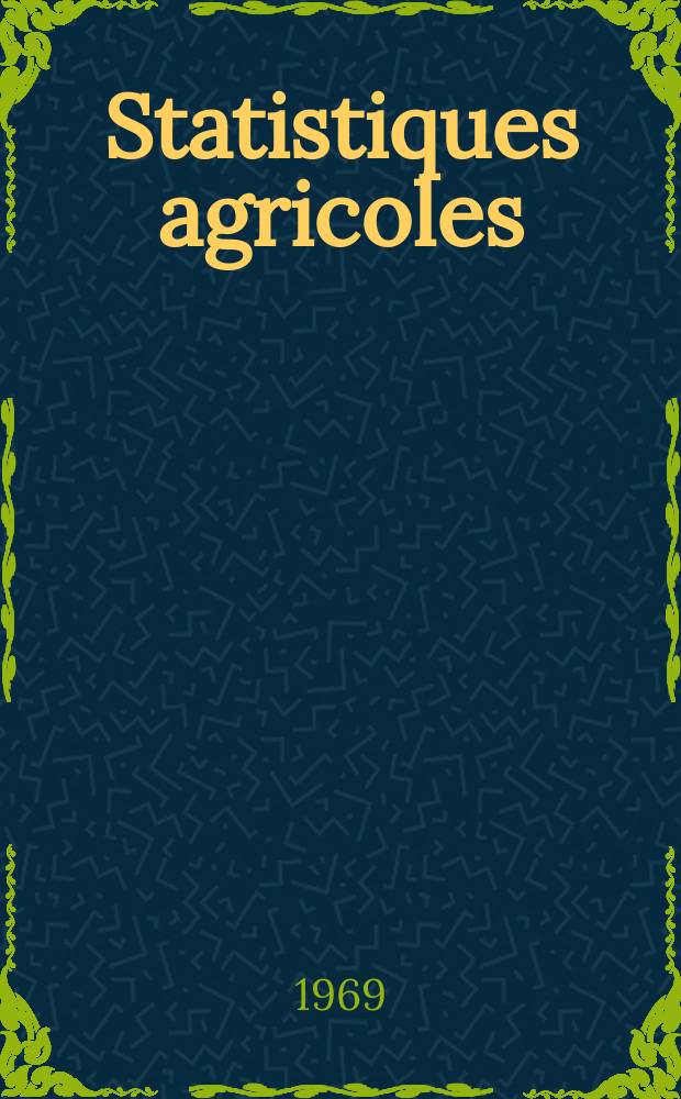 Statistiques agricoles