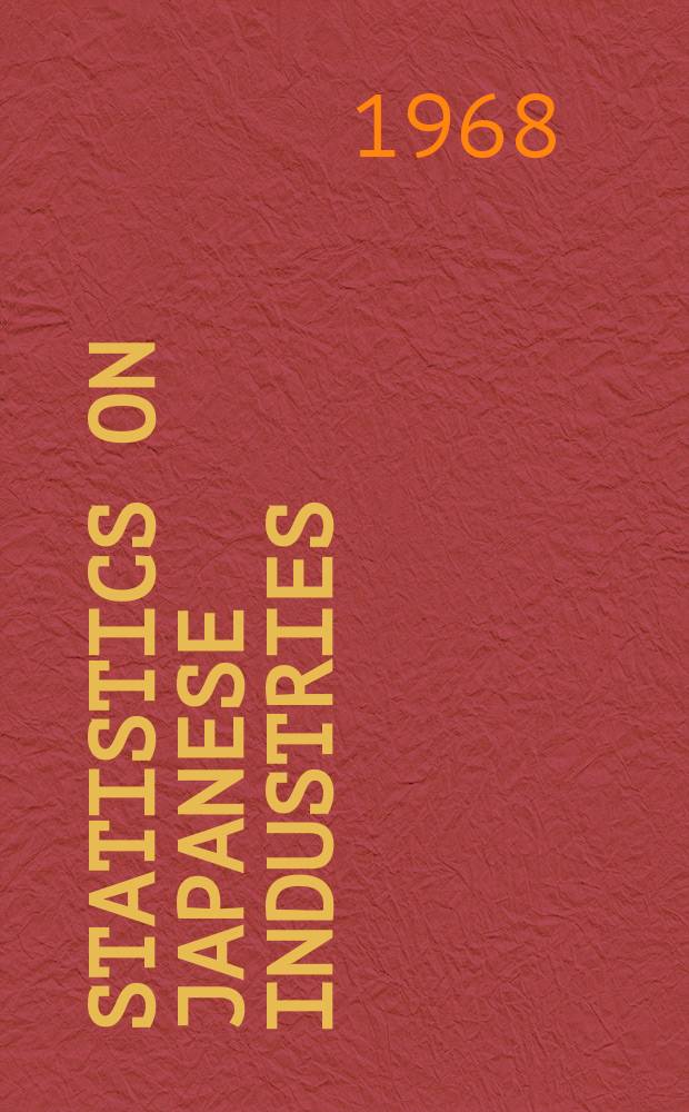 Statistics on Japanese industries