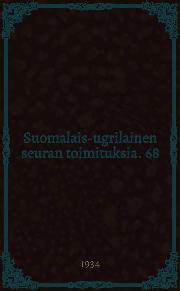Suomalais-ugrilainen seuran toimituksia. 68 : Reste lappischen Volksglaubens
