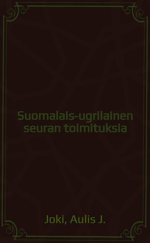 Suomalais-ugrilainen seuran toimituksia : Die Lehnwörter des Sajansamojedischen