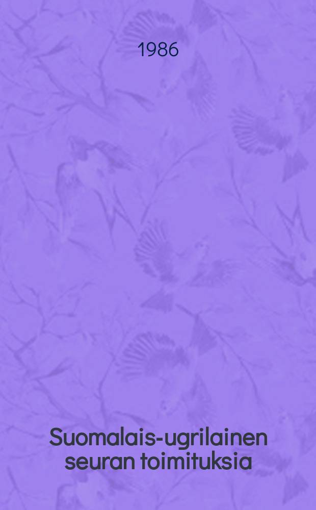 Suomalais-ugrilainen seuran toimituksia : Syrj&auml;nische Texte