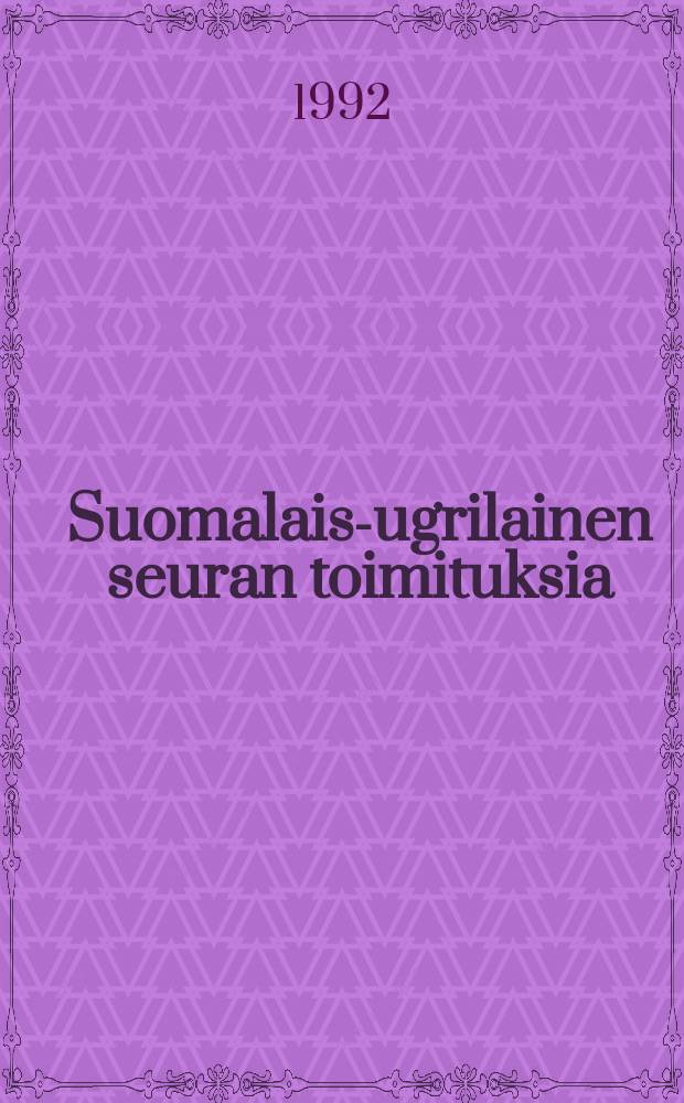Suomalais-ugrilainen seuran toimituksia : Inarinsaamelaisia kielennäytteitä aanaarkiela čåjttuzeh
