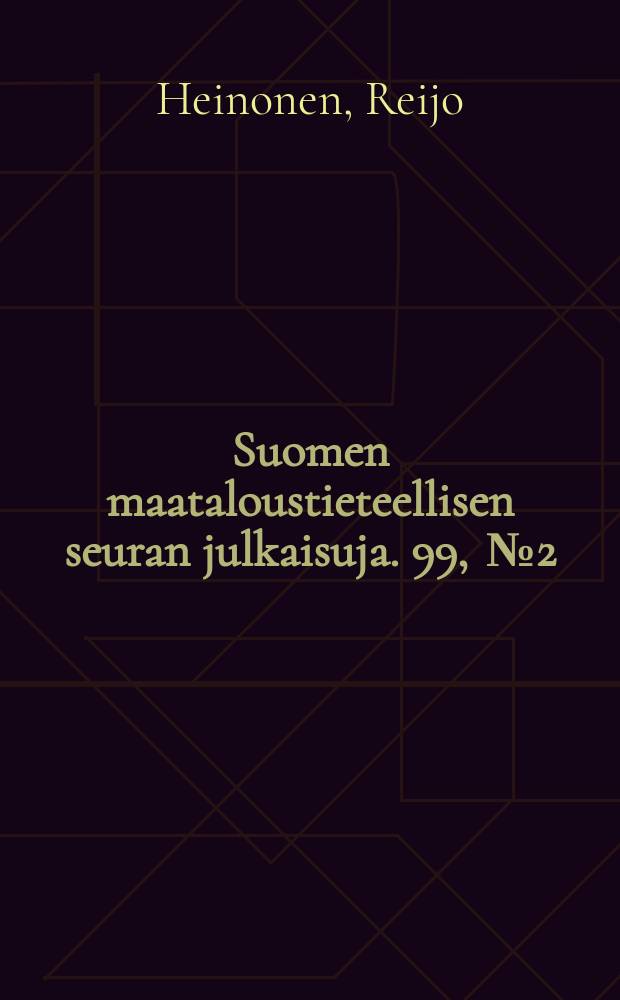 Suomen maataloustieteellisen seuran julkaisuja. 99, [№]2 : Soil productivity in the textural range from clay loam to very heavy clay