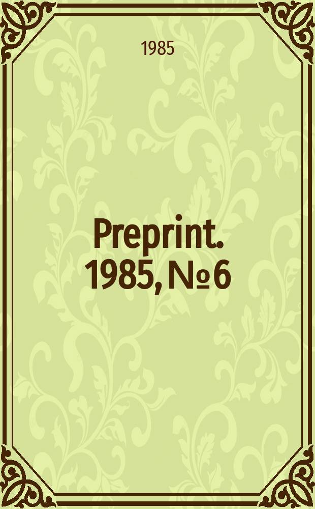 [Preprint]. 1985, №6 : Isometries and almost isometries ...