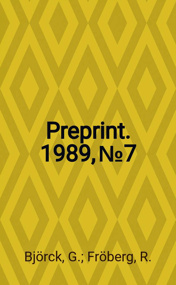 [Preprint]. 1989, №7 : A faster way to count ...
