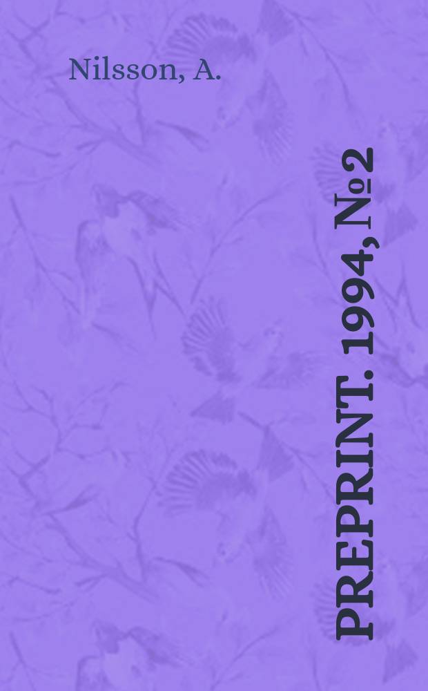 [Preprint]. 1994, №2 : On singular integrals