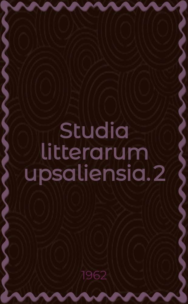 Studia litterarum upsaliensia. 2 : "Modernolatria" et "Simultaneita"