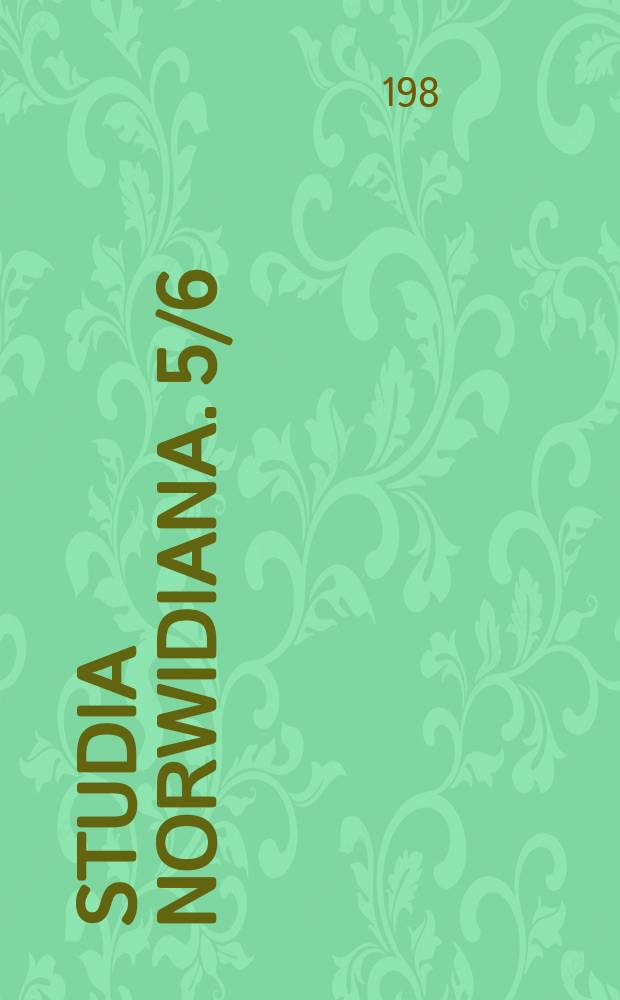 Studia Norwidiana. 5/6 : 1987/1988