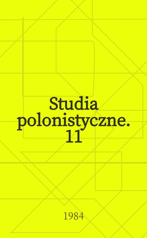 Studia polonistyczne. 11/12 : 1983/1984