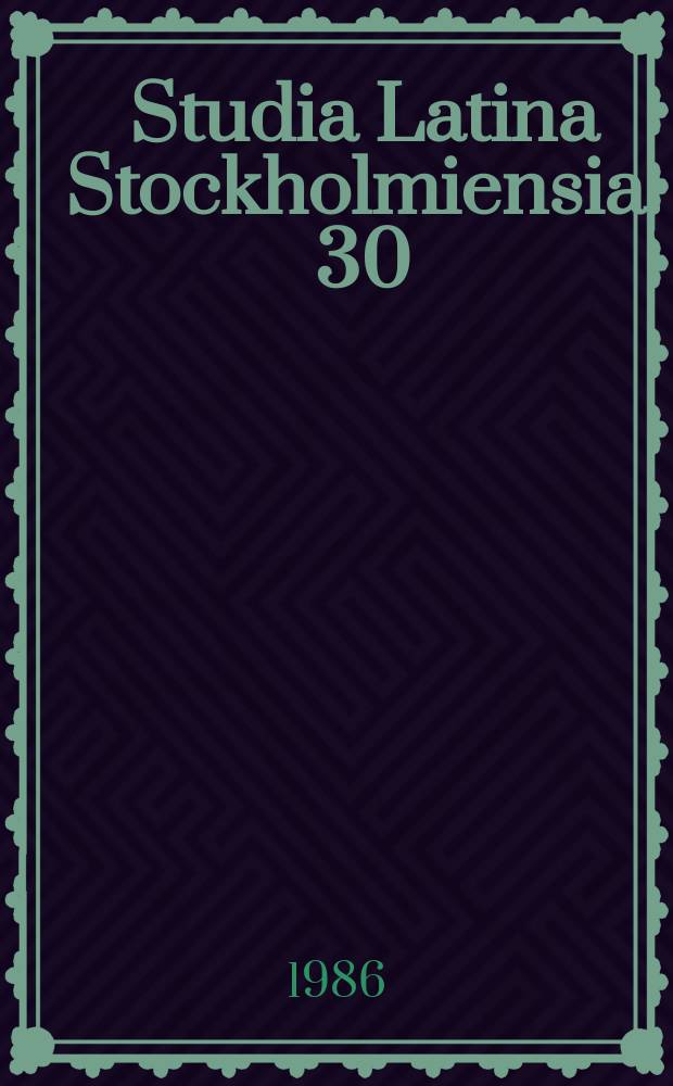 Studia Latina Stockholmiensia. 30 : The Editing of theological and philosophical texts from the Middle Ages