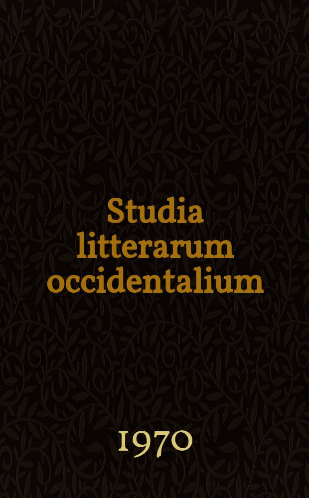Studia litterarum occidentalium
