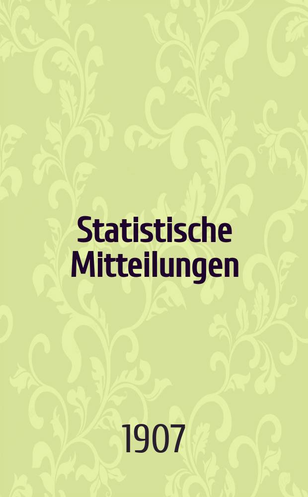 Statistische Mitteilungen