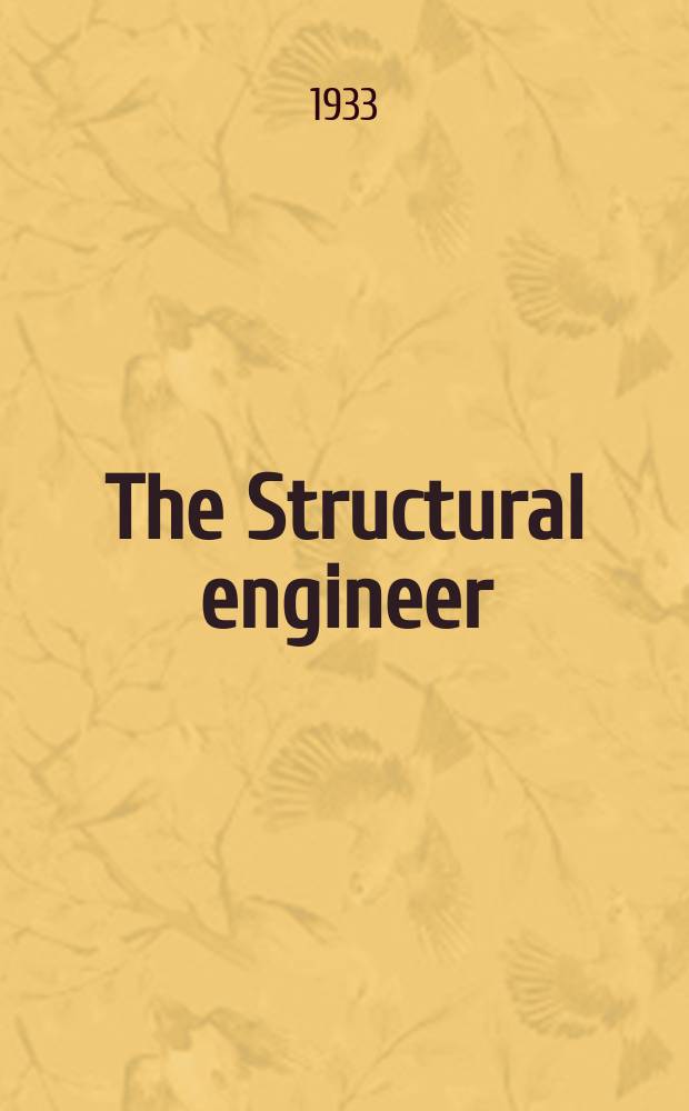 The Structural engineer : The journal of the Institution of structural engineers. Vol.11, №11