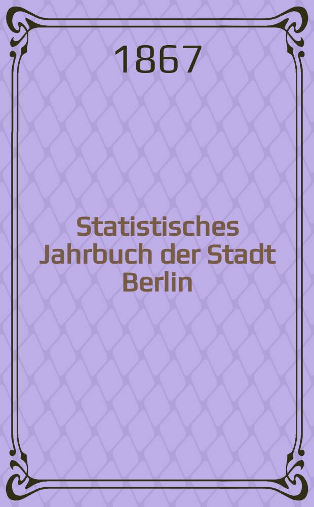Statistisches Jahrbuch der Stadt Berlin