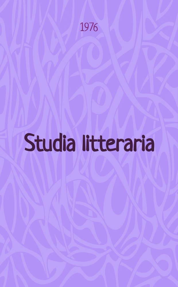 Studia litteraria