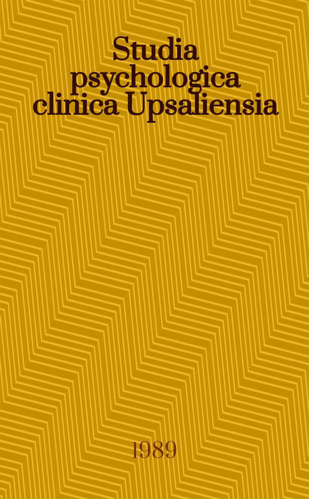 Studia psychologica clinica Upsaliensia