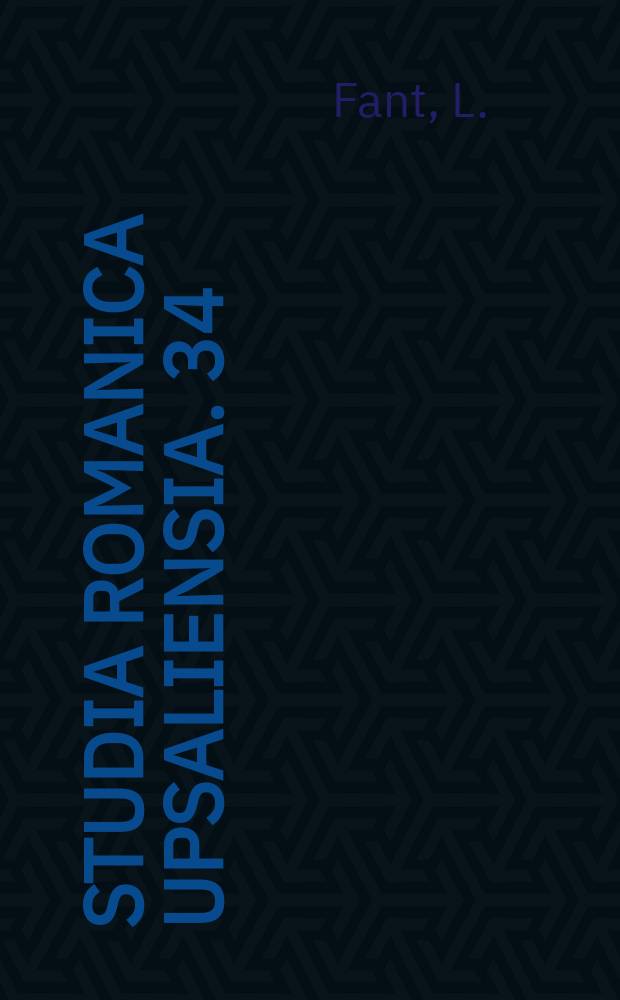 Studia romanica upsaliensia. 34 : Estructura informativa en español