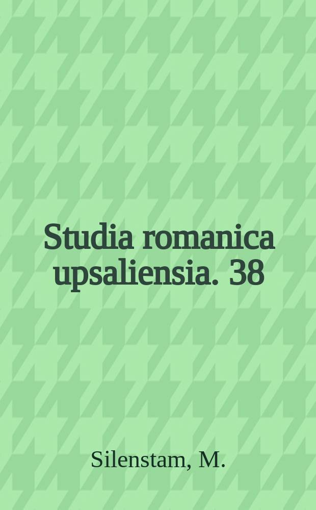 Studia romanica upsaliensia. 38 : L'homme est le bourgeois. Le prolétaire ...