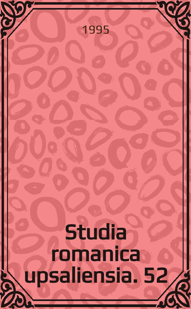 Studia romanica upsaliensia. 52 : Uso e non-uso dell' articolo ...