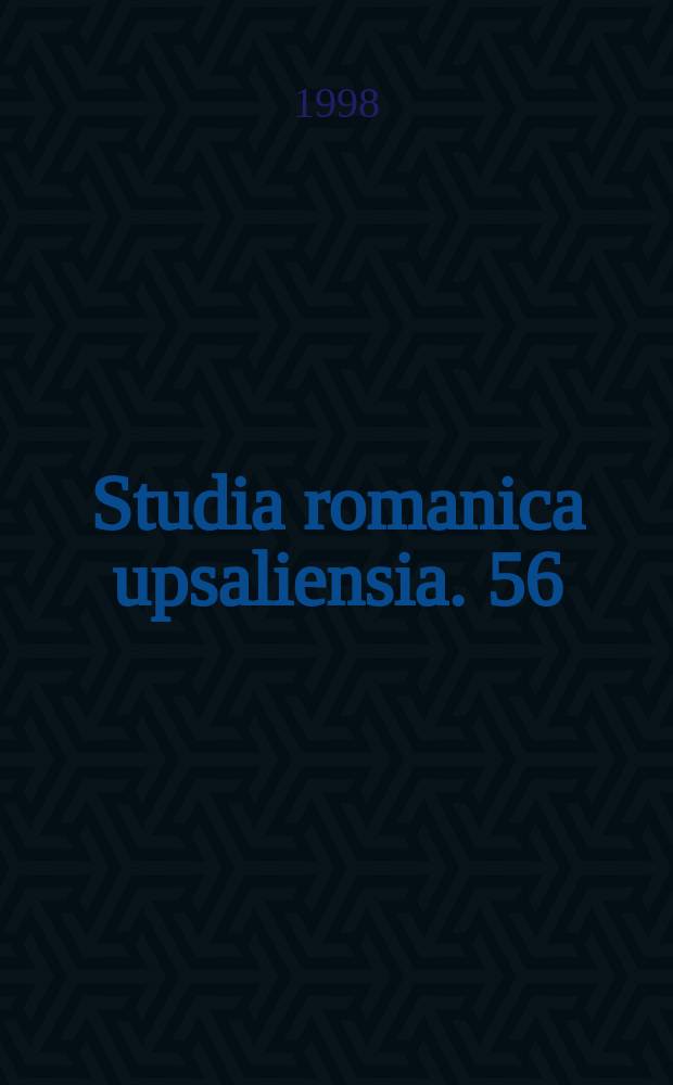 Studia romanica upsaliensia. 56 : Prédication, assertion, information