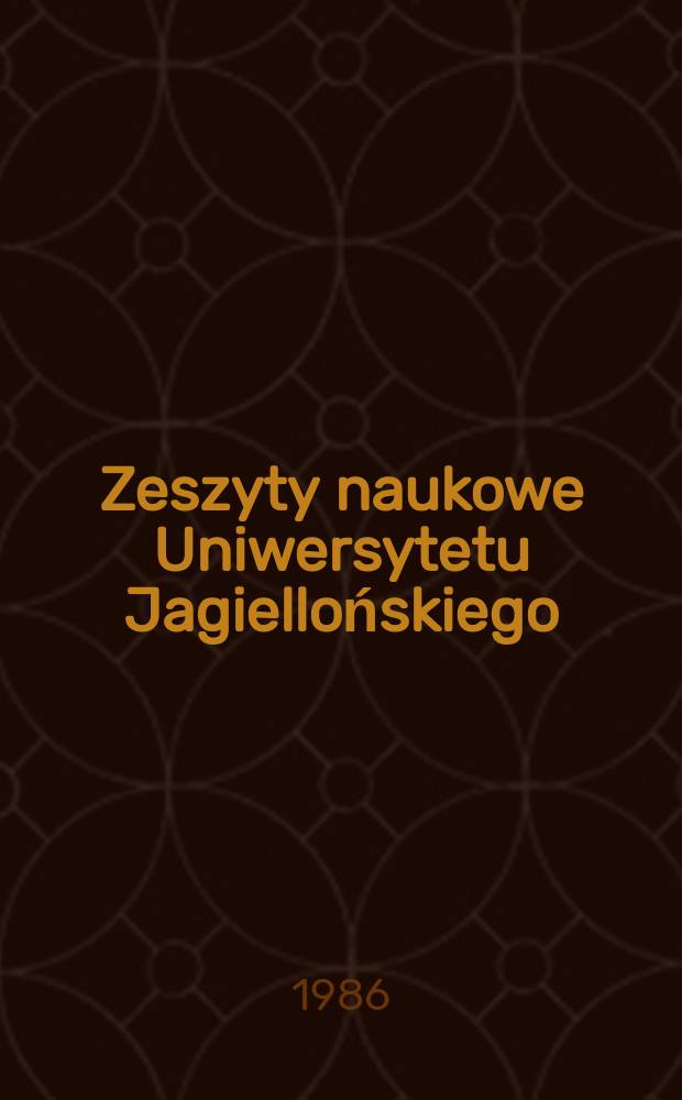 Zeszyty naukowe Uniwersytetu Jagiellońskiego