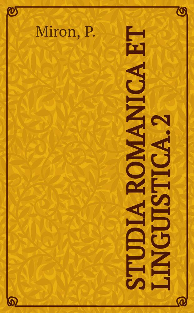 Studia Romanica et linguistica. 2 : Aspekte der lexikalischen Kreativität ...