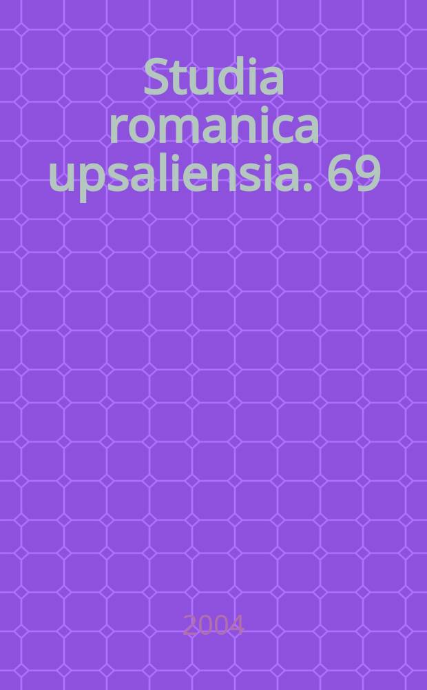 Studia romanica upsaliensia. 69 : La constellation de Thespis