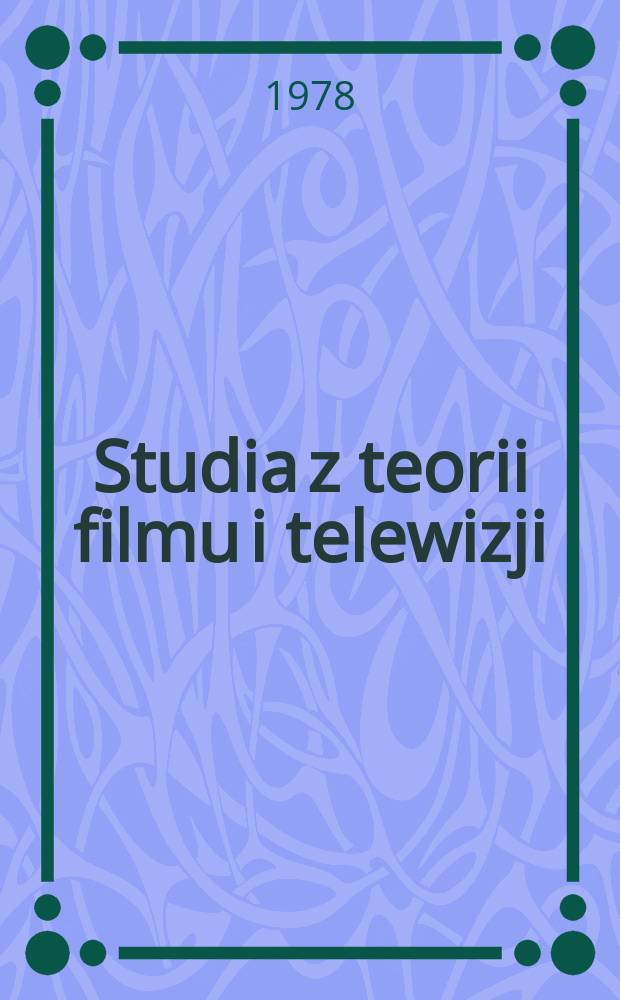 Studia z teorii filmu i telewizji