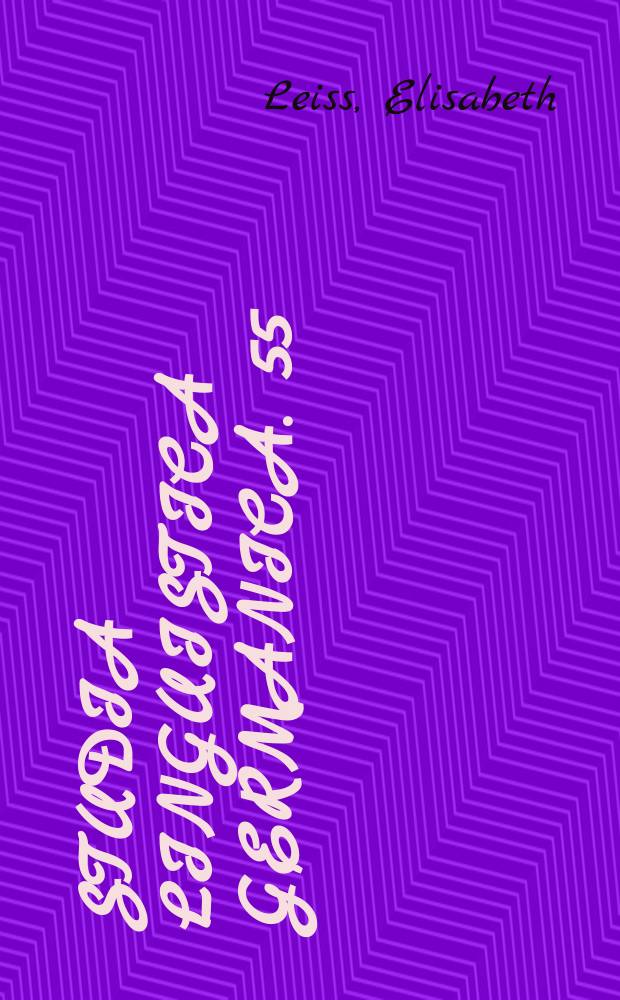 Studia linguistica Germanica. 55 : Artikel und Aspekt