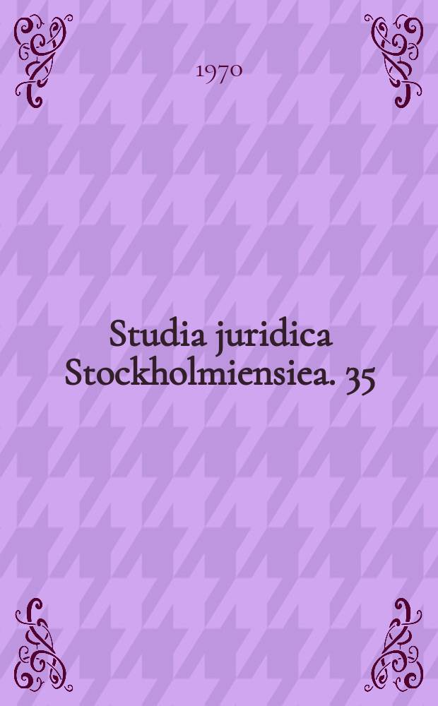 Studia juridica Stockholmiensiea. 35 : Administrative responsibility in Swedish public enterprise : The problem of complex goals